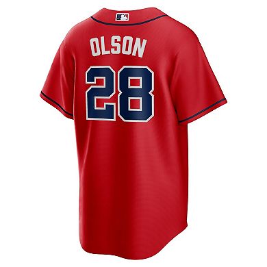 Men's Nike Matt Olson Red Atlanta Braves Alternate Replica Player Jersey
