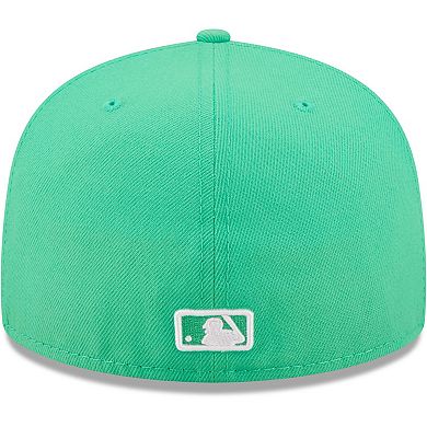 Men's New Era Island Green Logo White Miami Marlins 59FIFTY Fitted Hat