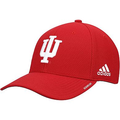 Men's adidas Crimson Indiana Hoosiers 2021 Sideline Coaches AEROREADY Flex Hat