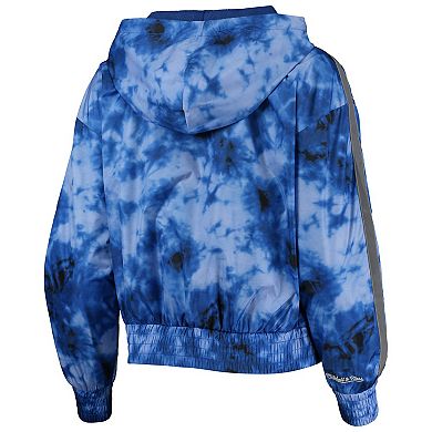 Women's Mitchell & Ness Navy New England Patriots Galaxy Full-Zip Windbreaker Hoodie Jacket