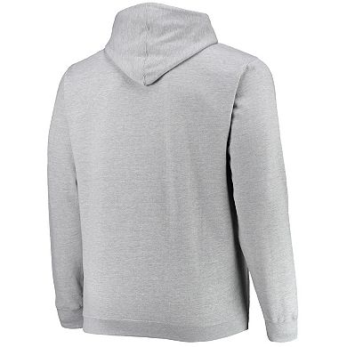 Men's Heathered Gray Philadelphia 76ers Big & Tall Heart & Soul Pullover Hoodie