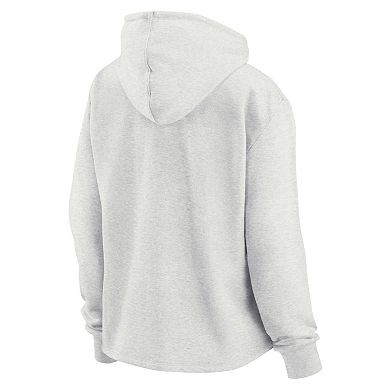 Women's Fanatics Oatmeal Chicago Cubs True Classics Legacy Quarter-Zip Hoodie