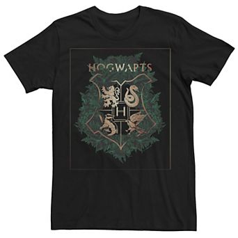 Men's Harry Potter Deathly Hallows 2 Hogwarts Crest Bronze Tee
