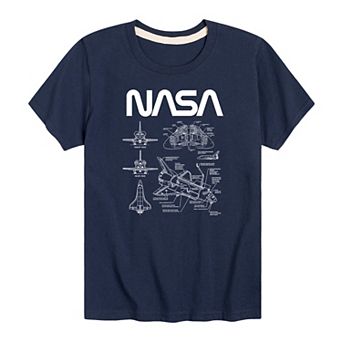 Boys 8-20 NASA Schematics Graphic Tee