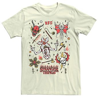 Men's Netflix Stranger things Stranger Flash Sheet Monsters Tee
