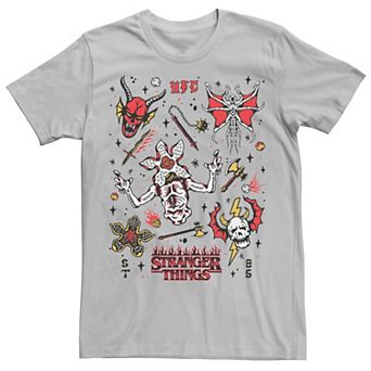Men's Netflix Stranger things Stranger Flash Sheet Monsters Tee