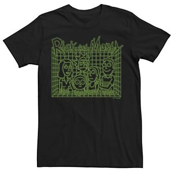 Men's Rick And Morty Neon Lines Tee