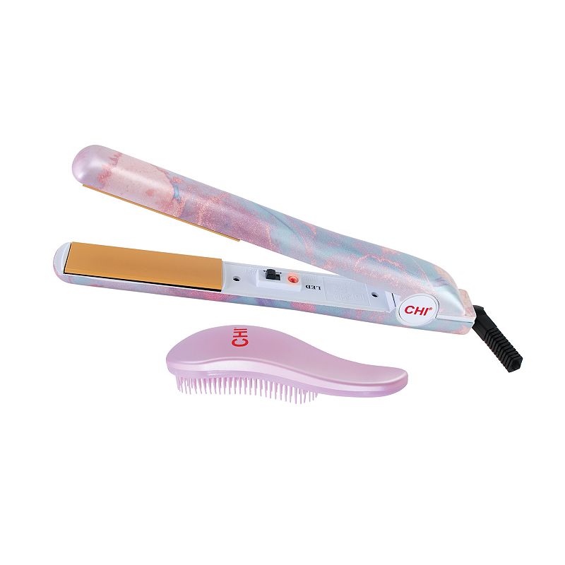 CHI Style Series Tourmaline Ceramic 1-in. Hairstyling Iron with Detangling 