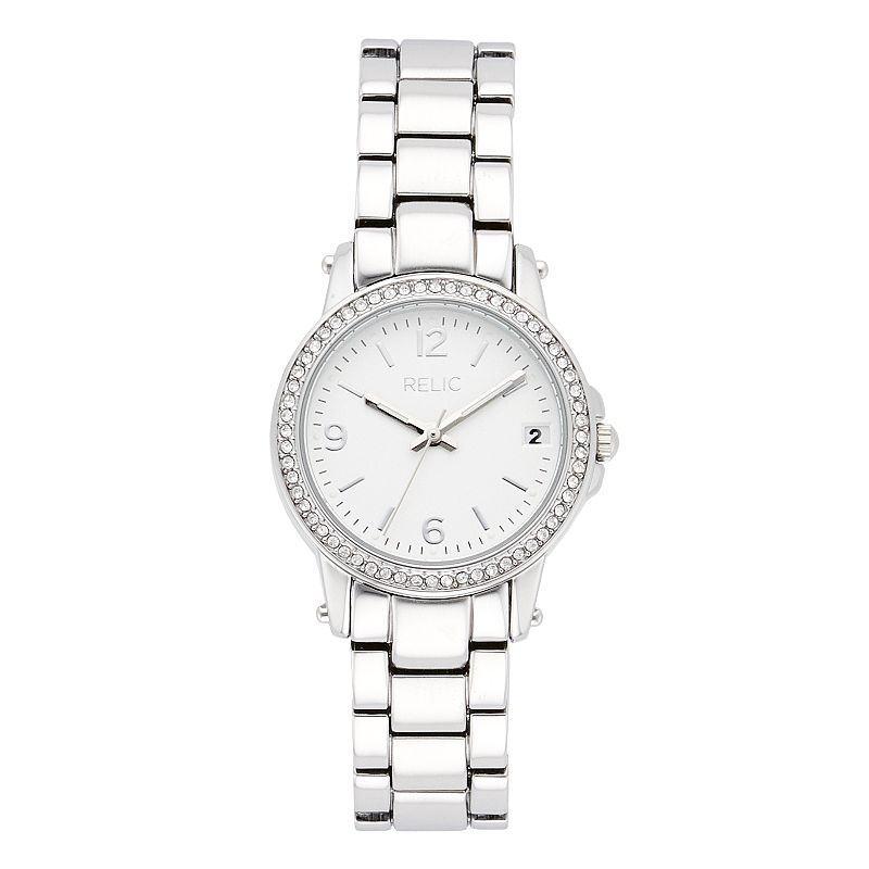 Relic by Fossil Women's Matilda Silver Tone Glitz Watch, Size: Small