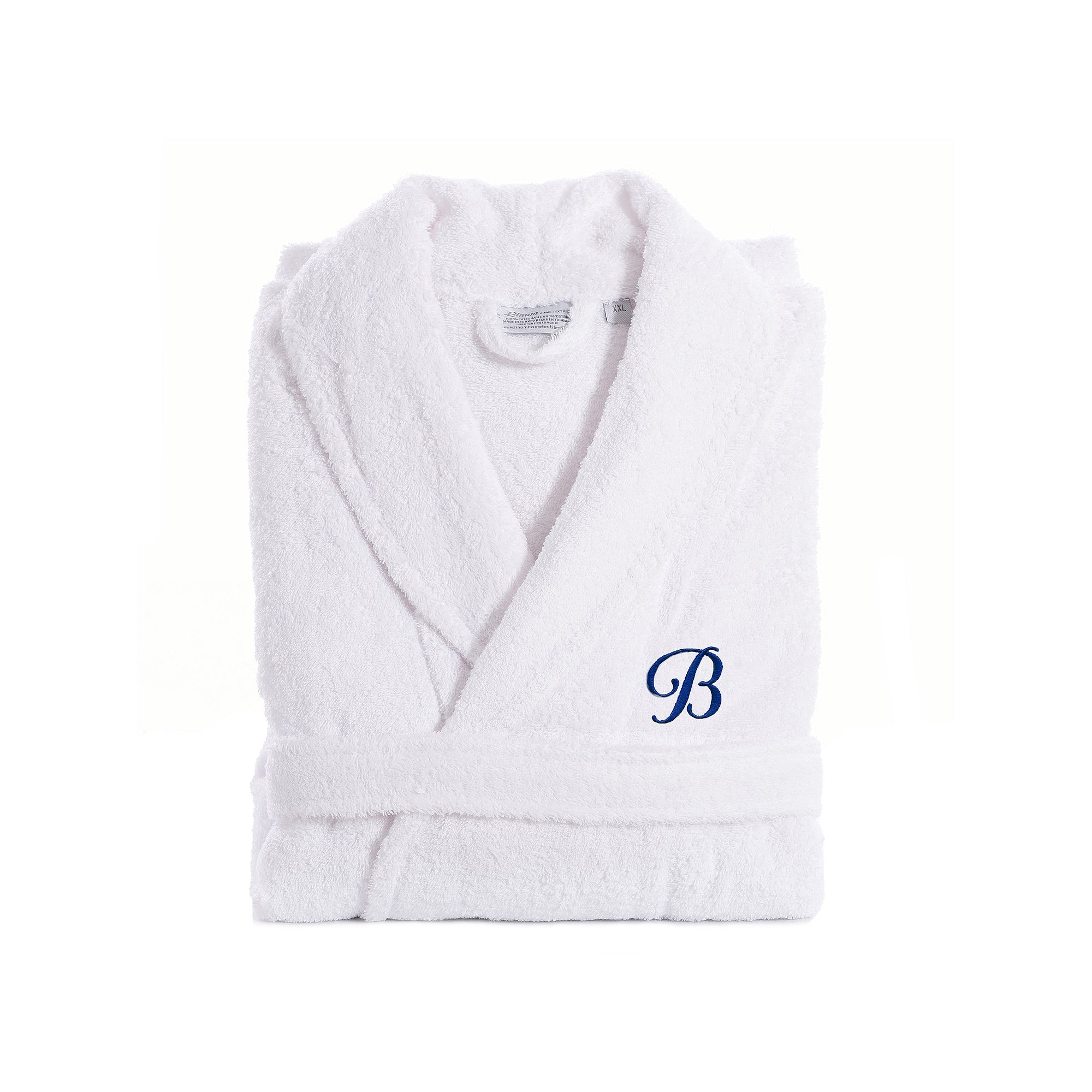 Linum Home Textiles Turkish Cotton Personalized Unisex Tie Front Terry Bath