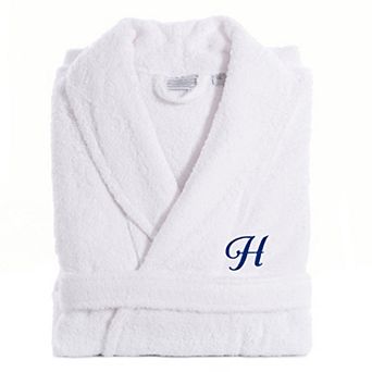 Linum Home Textiles Turkish Cotton Personalized Unisex Tie Front Terry Bathrobe