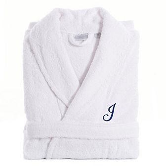 Linum Home Textiles Turkish Cotton Personalized Unisex Tie Front Terry Bathrobe