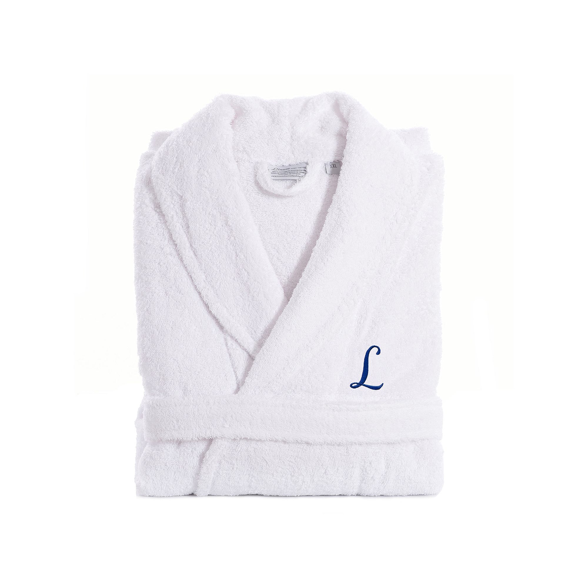 Linum Home Textiles Turkish Cotton Personalized Unisex Tie Front Terry Bath