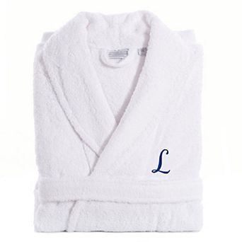 Linum Home Textiles Turkish Cotton Personalized Unisex Tie Front Terry Bathrobe