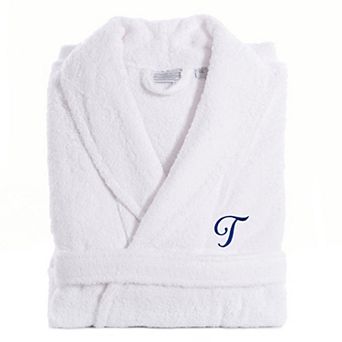Linum Home Textiles Turkish Cotton Personalized Unisex Tie Front Terry Bathrobe