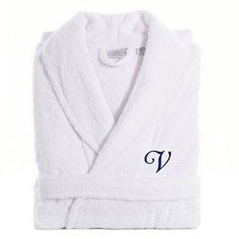 Linum Home Textiles Turkish Cotton Personalized Unisex Tie Front Terry Bathrobe