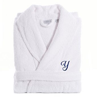 Linum Home Textiles Turkish Cotton Personalized Unisex Tie Front Terry Bathrobe