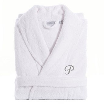Linum Home Textiles Turkish Cotton Personalized Unisex Tie Front Terry Bathrobe