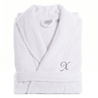 Linum Home Textiles Turkish Cotton Personalized Unisex Tie Front Terry Bathrobe