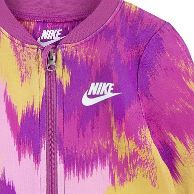 Baby Girl Nike Printed Club Sleep & Play One Piece Pajamas