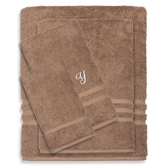 Linum Home Textiles Turkish Cotton Denzi 4 pc Personalized Towel Set
