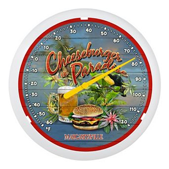 La Crosse 104-67667MV-INT 13.25-inch "Cheeseburger in Paradise" Margaritaville Thermometer