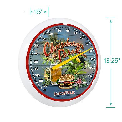 La Crosse 104-67667MV-INT 13.25-inch "Cheeseburger in Paradise" Margaritaville Thermometer