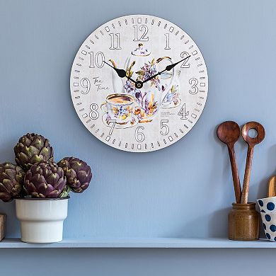 La Crosse Technology 404-2631T-INT 12-Inch Tea Time Quartz Wall Clock