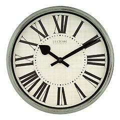 Equity by La Crosse 29007 8 inch In/Out Thermometer Metallic (Grey) Silver Wall Clock