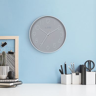 La Crosse Technology 404-3831-INT 12-Inch Gray Quartz Analog Wall Clock