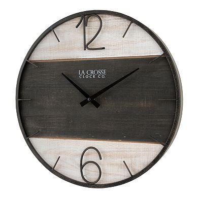 La Crosse Technology 404-4040 16-Inch Ironwood Quartz Wall Clock