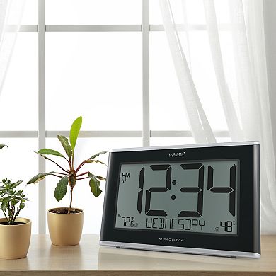 La Crosse Technology 513-05867-INT Extra-Large Atomic Digital Clock with Indoor Temperature