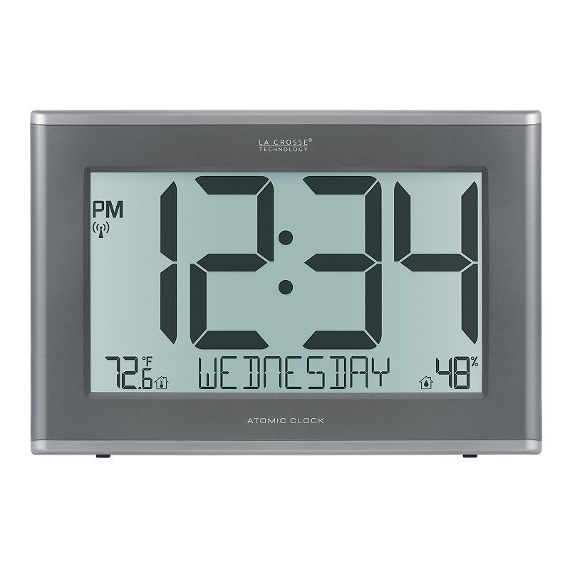La Crosse Technology 513-21867-INT Extra-Large Atomic Digital Clock with Ba