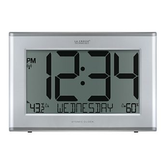 La Crosse Technology 513-63867 in Extra-Large Atomic Digital Clock with Outdoor Temperature