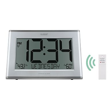 La Crosse Technology 513-63867-INT Extra-Large Atomic Digital Clock with Outdoor Temperature