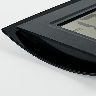 La Crosse Technology WT-8002U-B-INT Black Digital Clock with Indoor Temperature