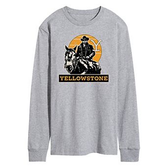 Men's Yellowstone Rip Riding Horseback Long Sleeve Tee
