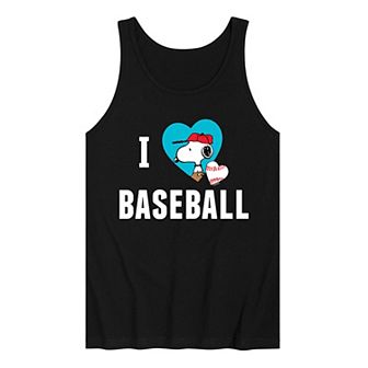 Men's Peanuts I Love Baseball Tank Top