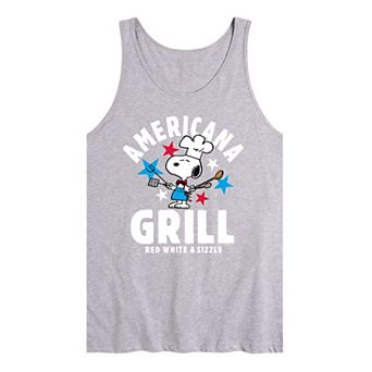Men's Peanuts Americana Grill Tank Top