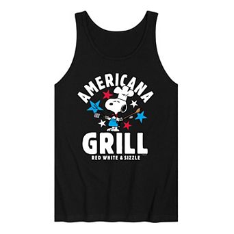Men's Peanuts Americana Grill Tank Top