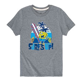 Boys 8-20 Spongebob Surfs Up! Beach Graphic Tee
