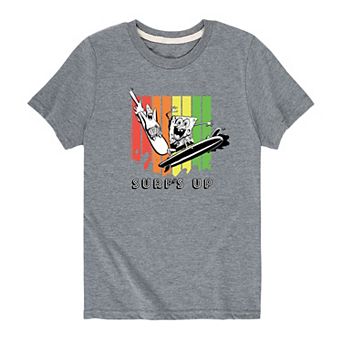 Boys 8-20 Spongebob Surf's Up Bars Graphic Tee