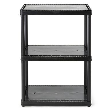 Gracious Living Light Duty Solid 12x24x33 Inch Storage Shelving Unit, 3 Shelf (2 Pack)