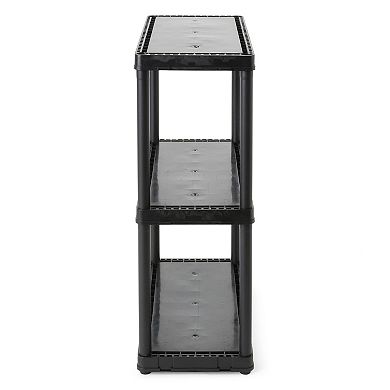 Gracious Living Light Duty Solid 12x24x33 Inch Storage Shelving Unit, 3 Shelf (2 Pack)