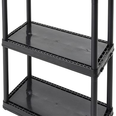Gracious Living Light Duty Solid 12x24x33 Inch Storage Shelving Unit, 3 Shelf (2 Pack)