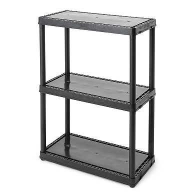 Gracious Living Light Duty Solid 12x24x33 Inch Storage Shelving Unit, 3 Shelf (2 Pack)