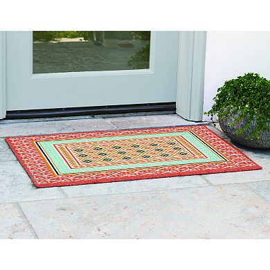 Sonoma Goods For Life® Indoor/Outdoor Warm Geo Border Throw & Area Rug