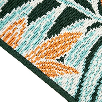 Sonoma Goods For Life® Indoor/Outdoor Red Whimsy Palm Throw & Area Rug