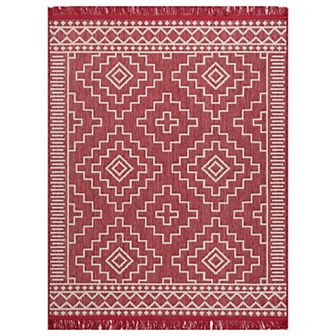 Sonoma Goods For Life® Indoor/Outdoor Red Geo Diamond Rug