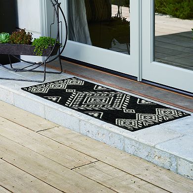 Sonoma Goods For Life® Indoor/Outdoor Black Southwest Geo Throw & Area Rug